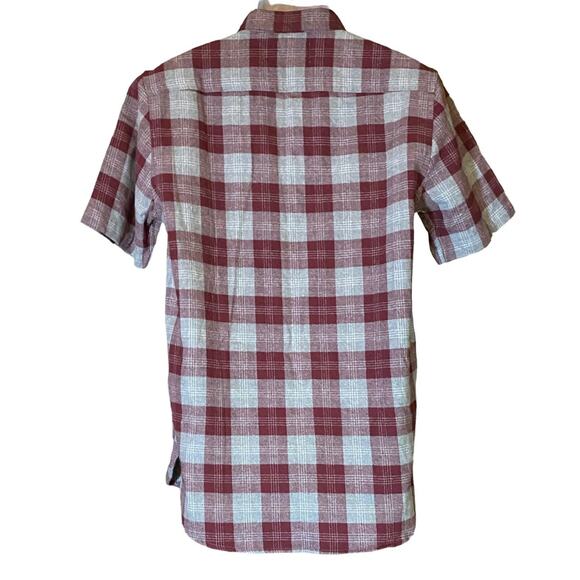 Gorpcore Zipcode Mens M Maroon/Gray Indie Casual Flannel Grunge Button Shirt NWT - Picture 3 of 10